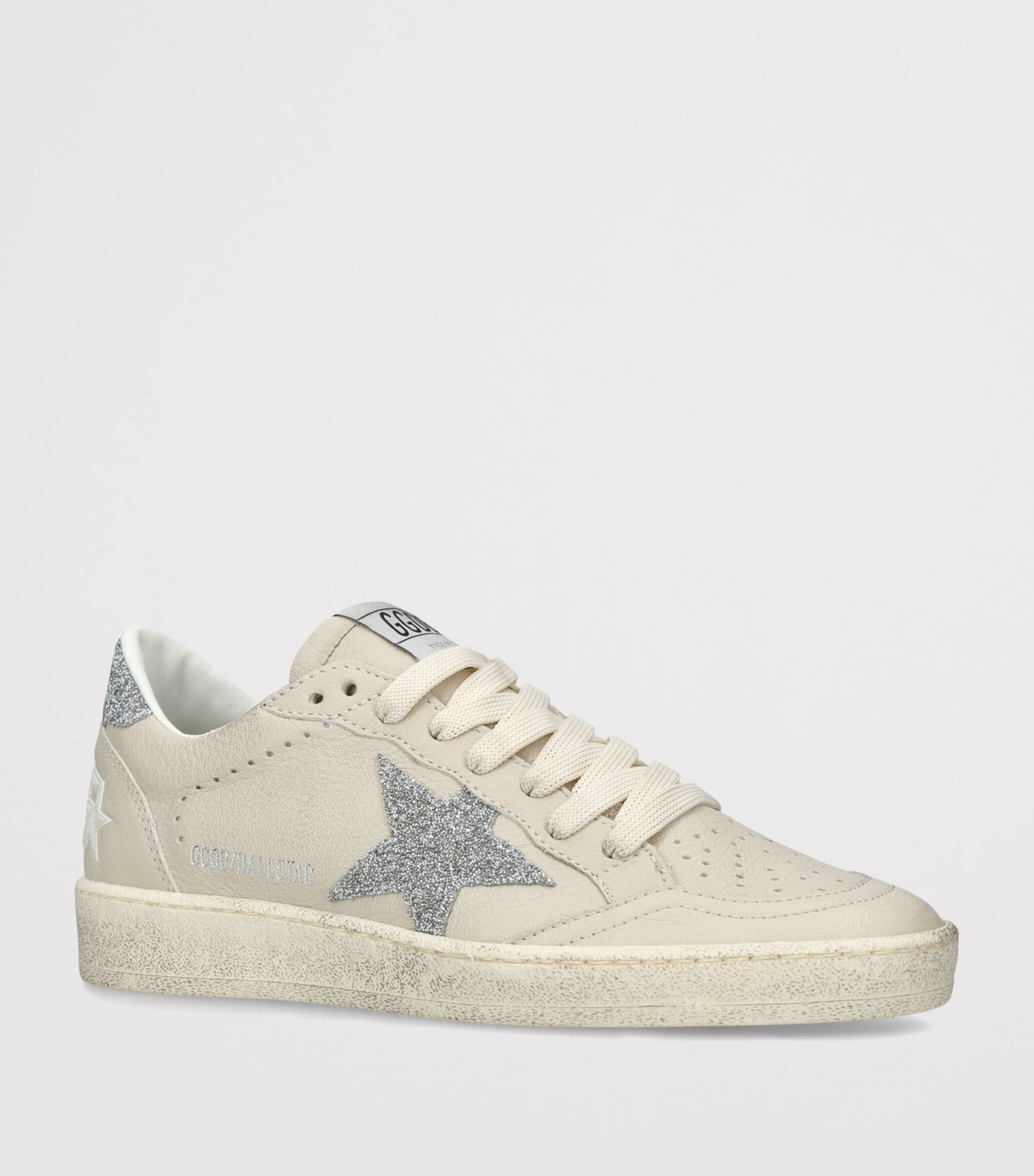 Golden Goose Leather Ball Star Sneakers Cream Comb Image 3