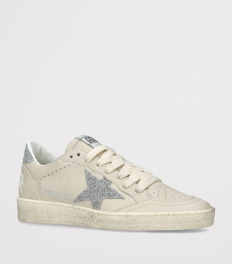 Golden Goose Leather Ball Star Sneakers Cream Comb Image 3