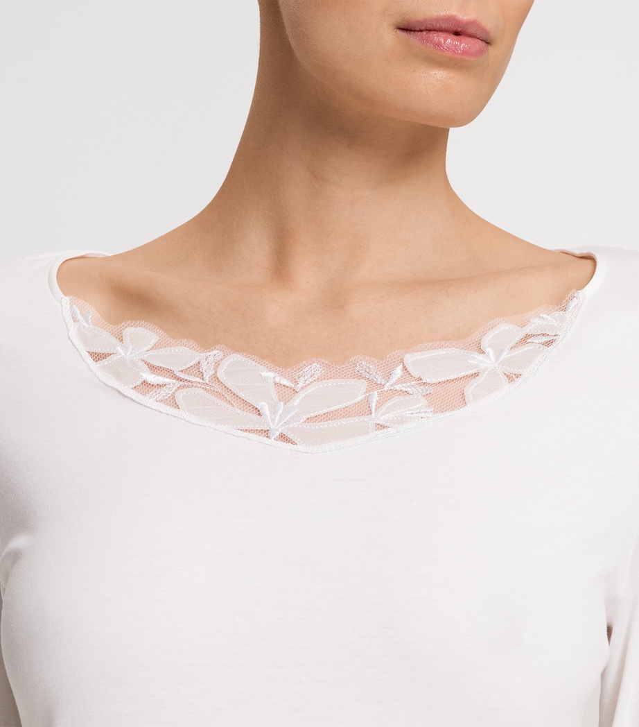 Cotton Long-Sleeve Kalea Nightdress OFF WHITE Image 5