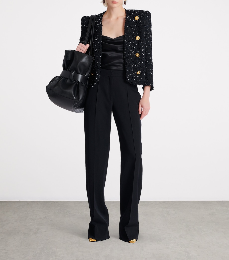 Tweed Polka-Dot Jacket EAB NOIR/BLANC Image 6