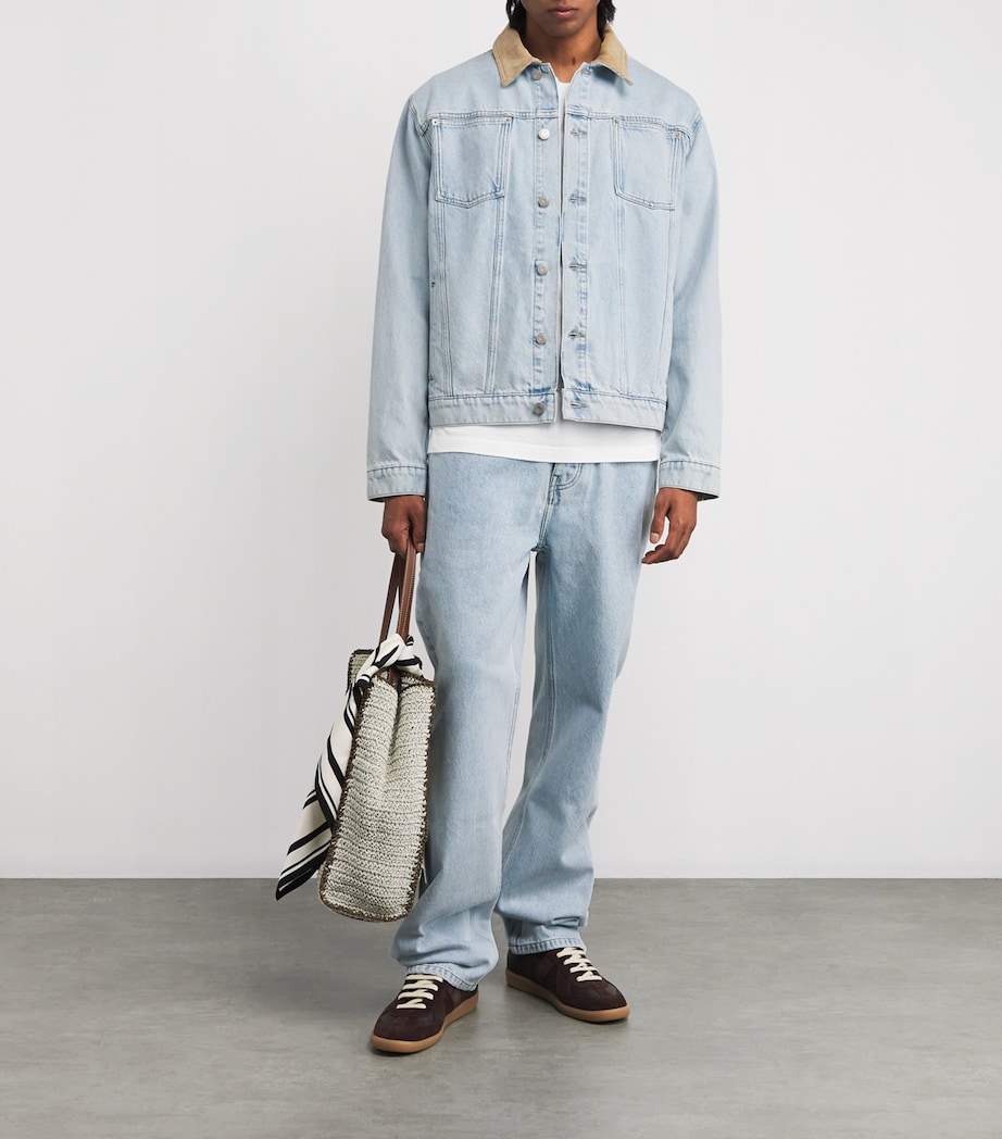Cord-Collar Denim Jacket LBE / LIGHT BLUE Image 2
