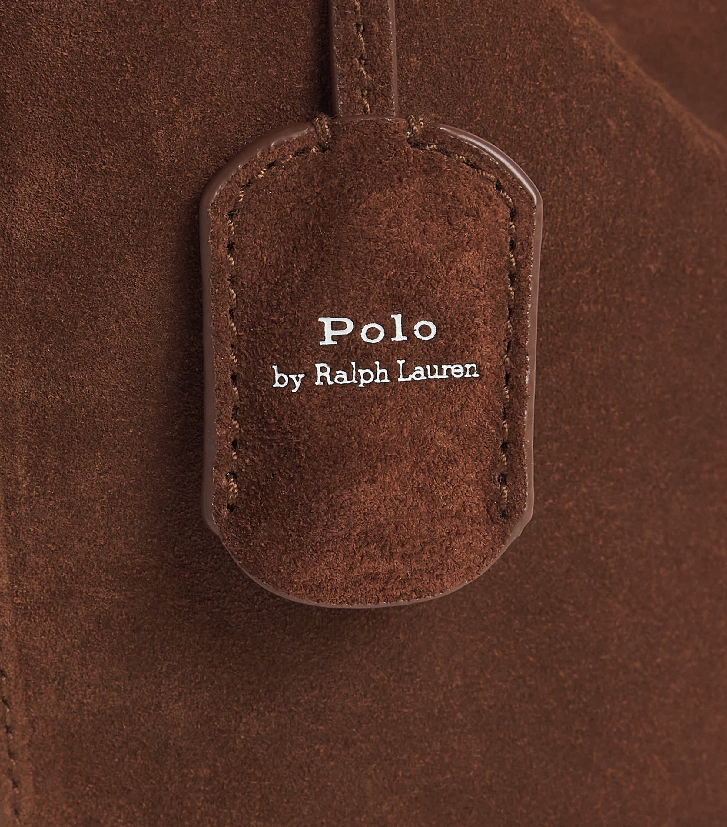 Polo Ralph Lauren Small Suede Polo Play Cross-Body Bag Cafe Image 6