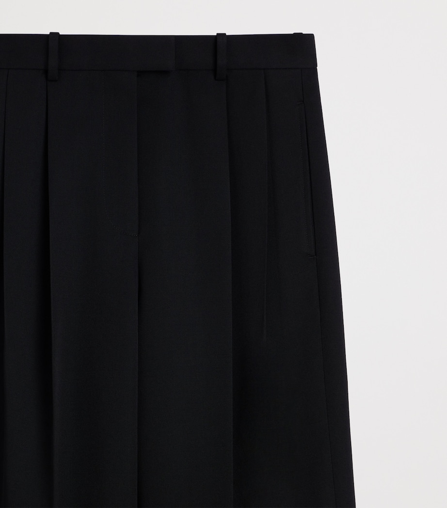 Givenchy Womens Wool Pleated Trousers Image 3