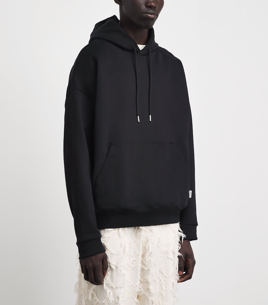 Sandro Paris Mens Oversized Cotton Hoodie Black Image 4