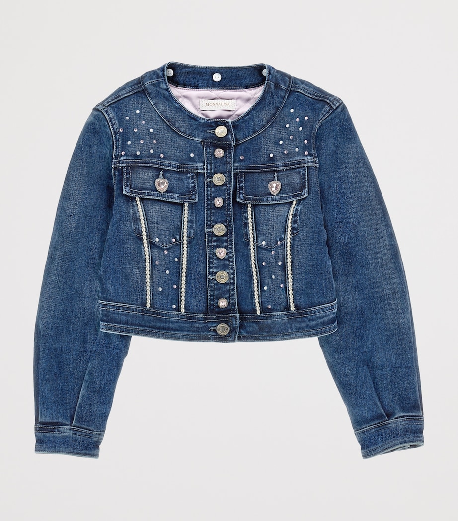 Embellished Denim Jacket (2-12 Years) BLU STONE DENIM Image 1