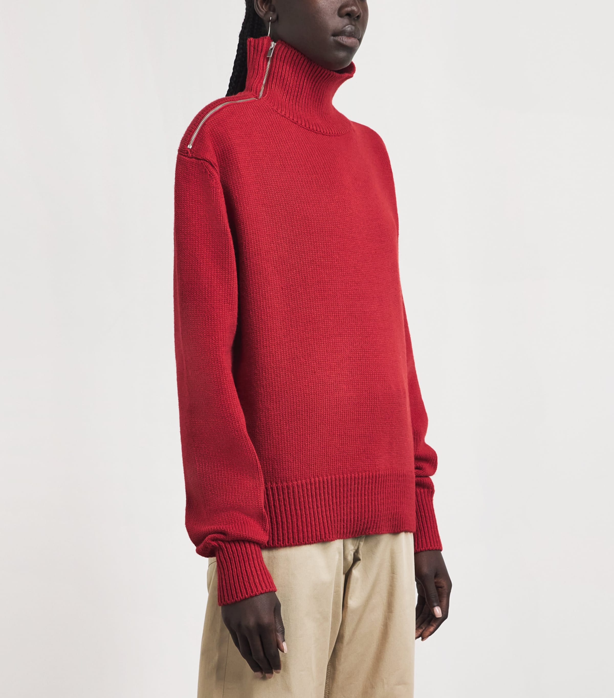 Source Unknown Womens Zip-Shoulder Konny Sweater Rd Image 4