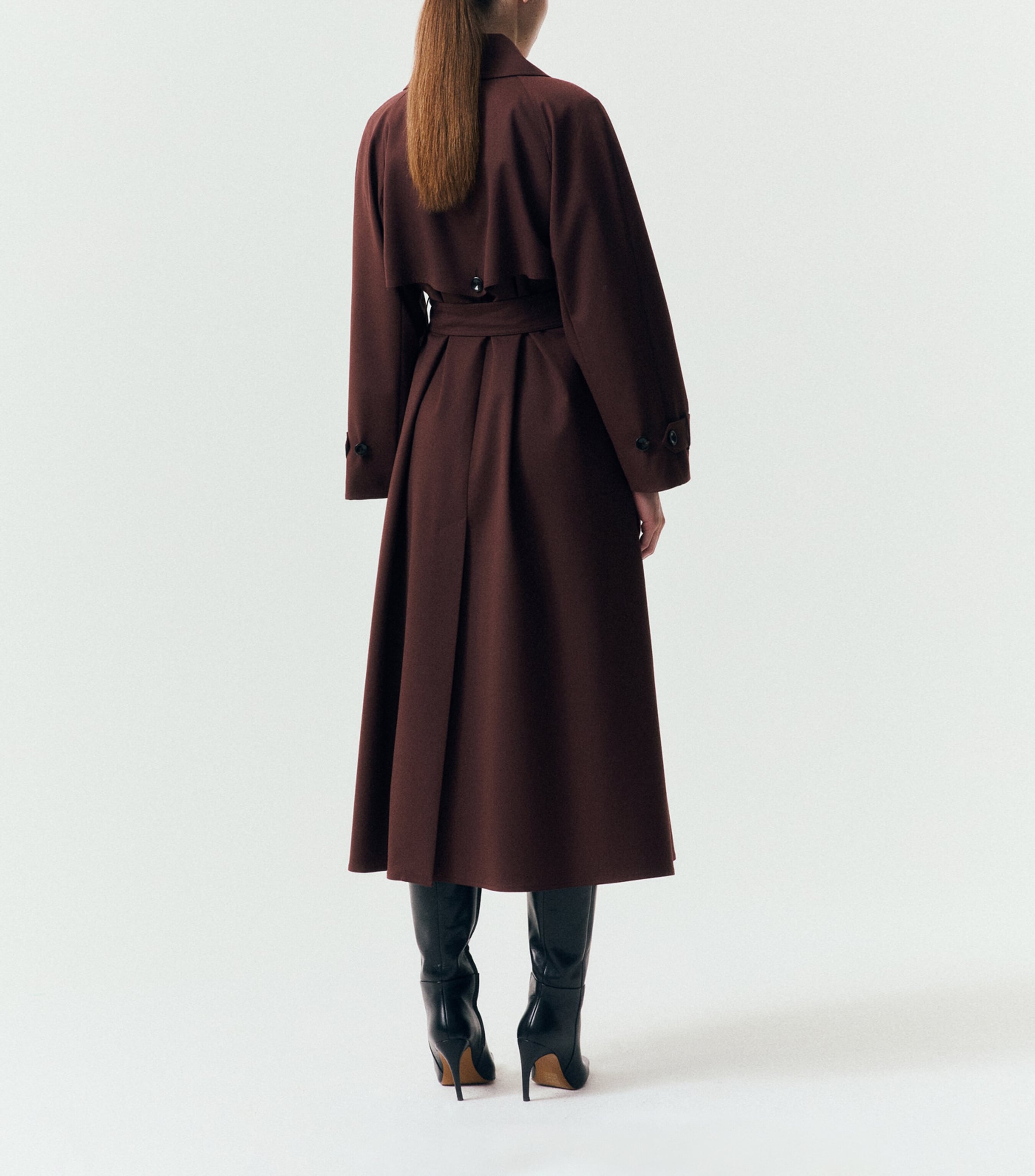 Marella Womens Trench Coat Chocolate Image 3