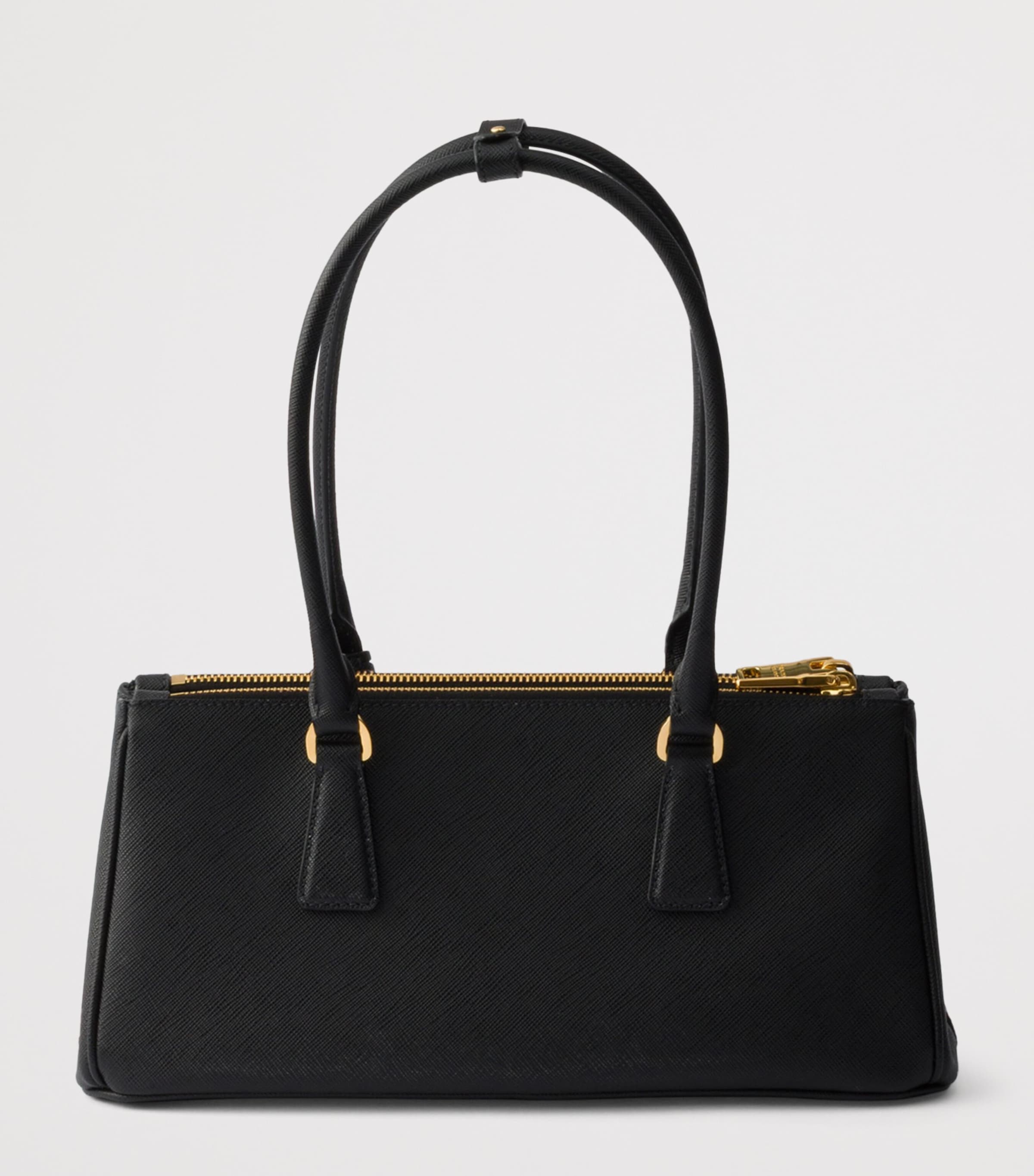 Prada Medium Leather Galleria Top-Handle Bag Black Image 6