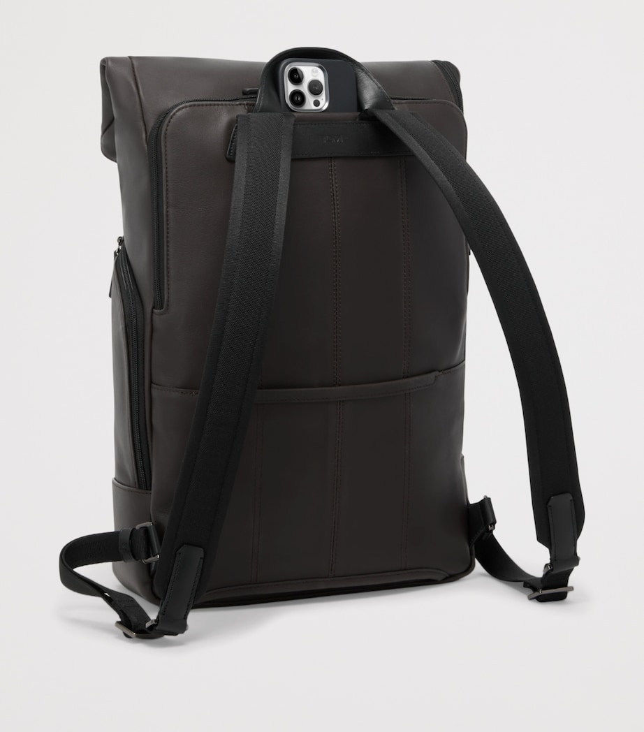 Leather Osborn Roll-Top Backpack ESPRESSO BROWN Image 5