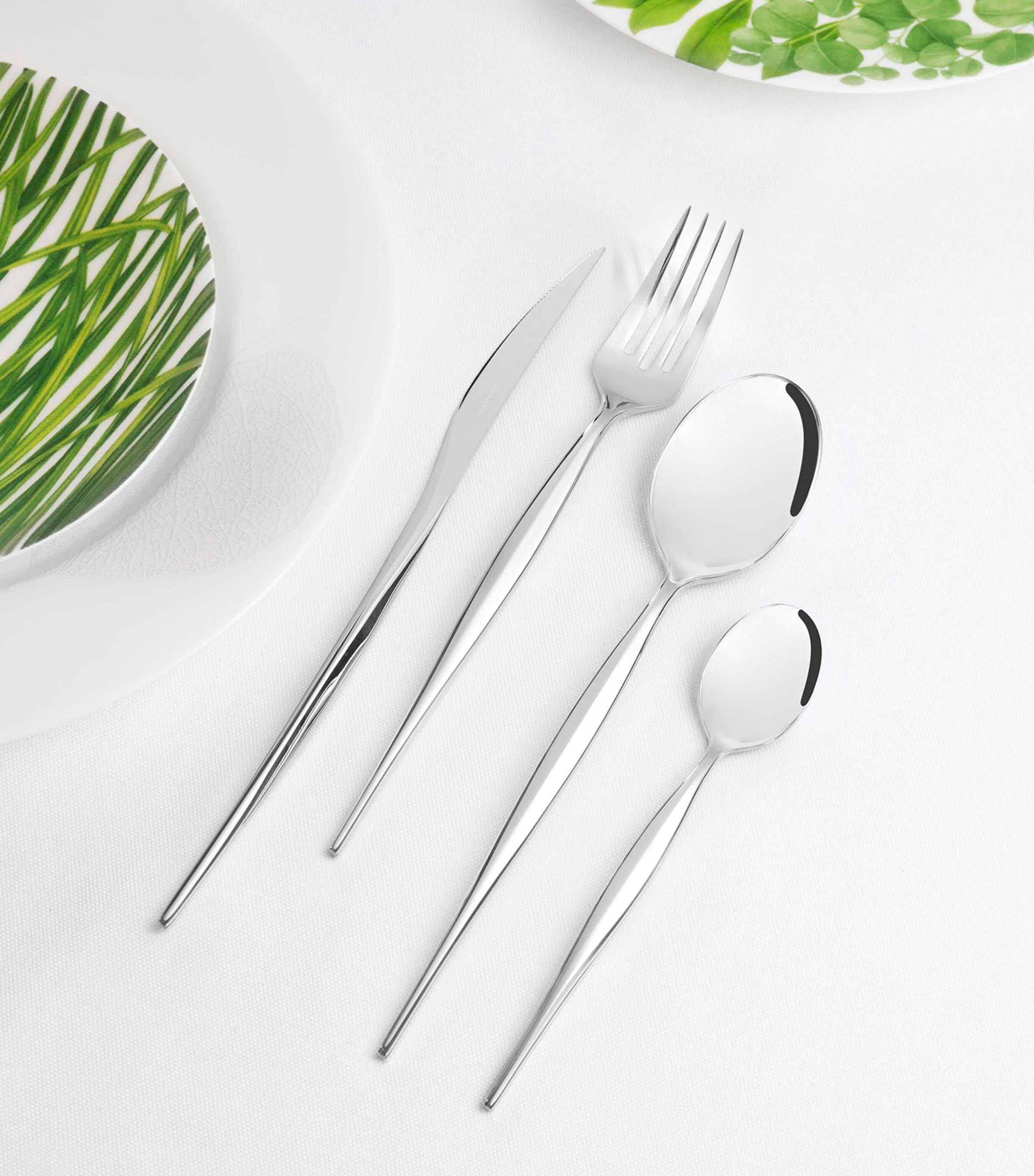 Stainless Steel Natura 24-Piece Cutlery Set STEEL Image 3