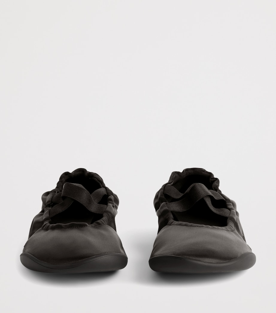 Balenciaga Satin Shibuya Elasticated Ballet Flats Image 4