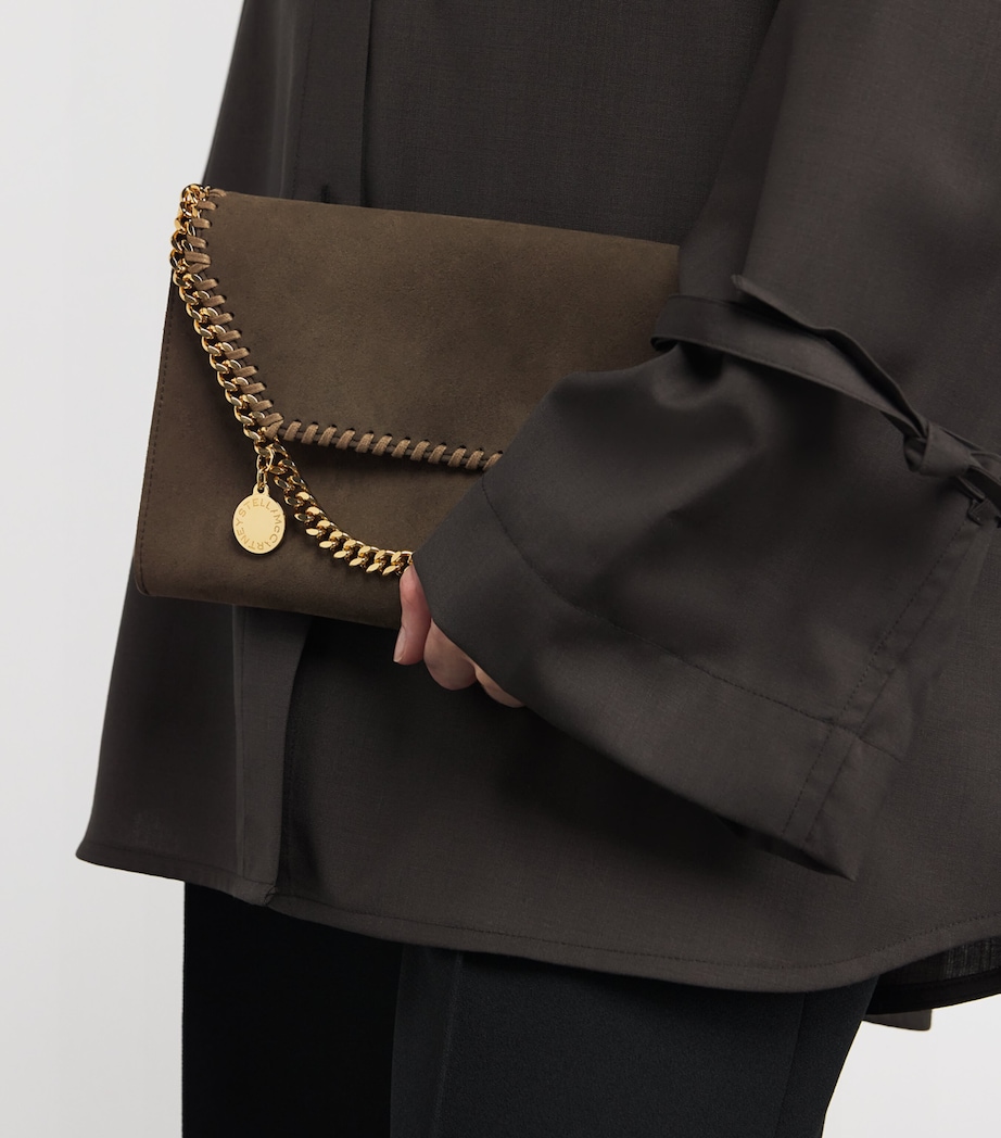 Faux Suede Fallabela Cross-Body Bag 2017 MOKA Image 2