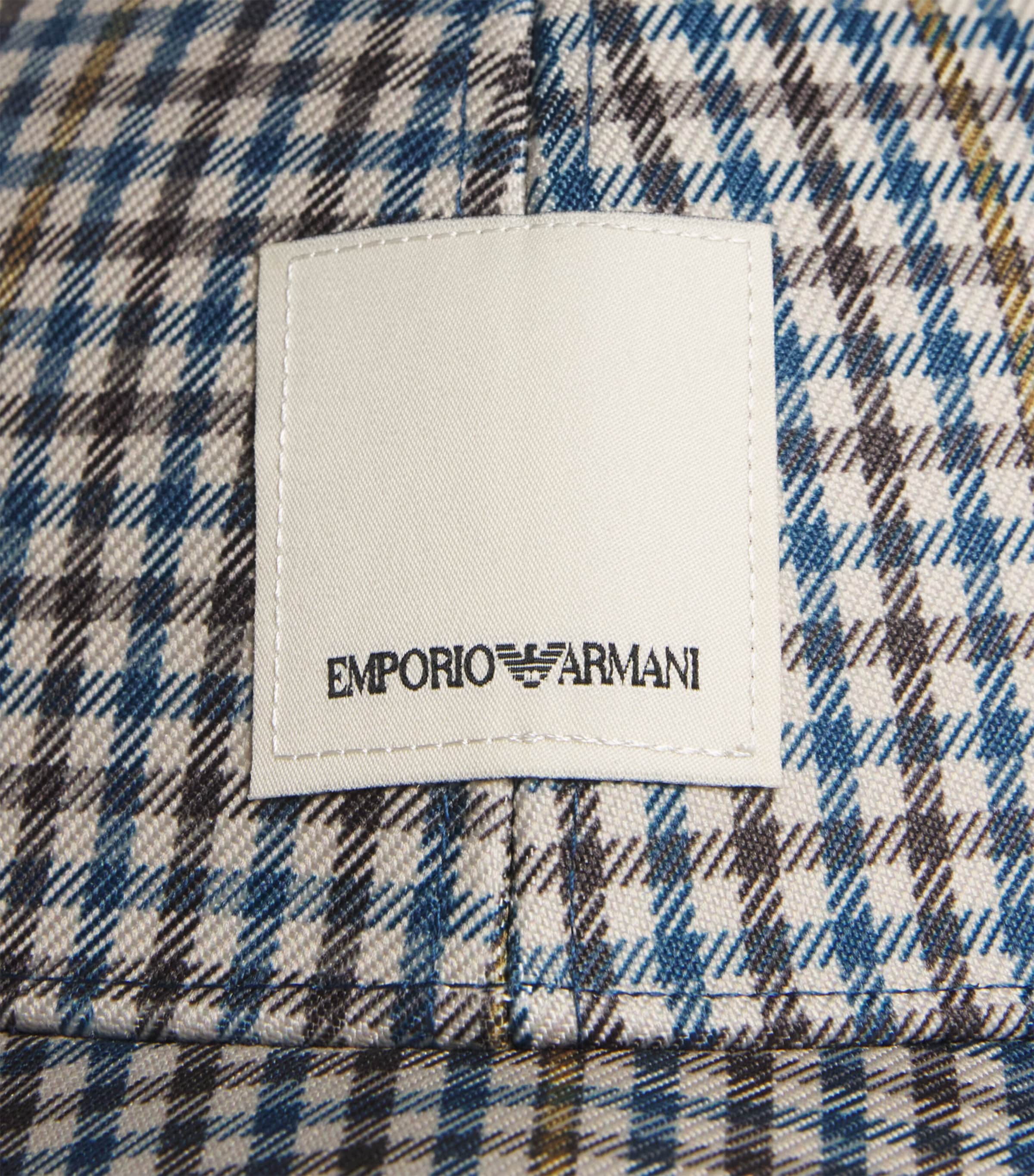 Emporio Armani Houndstooth Eagle Club Baseball Cap Image 3
