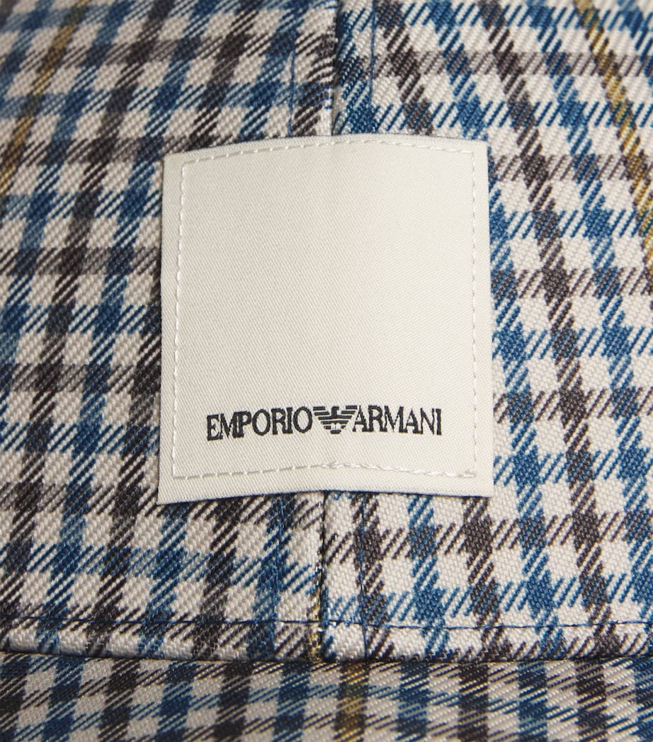 Emporio Armani Houndstooth Eagle Club Baseball Cap Image 3