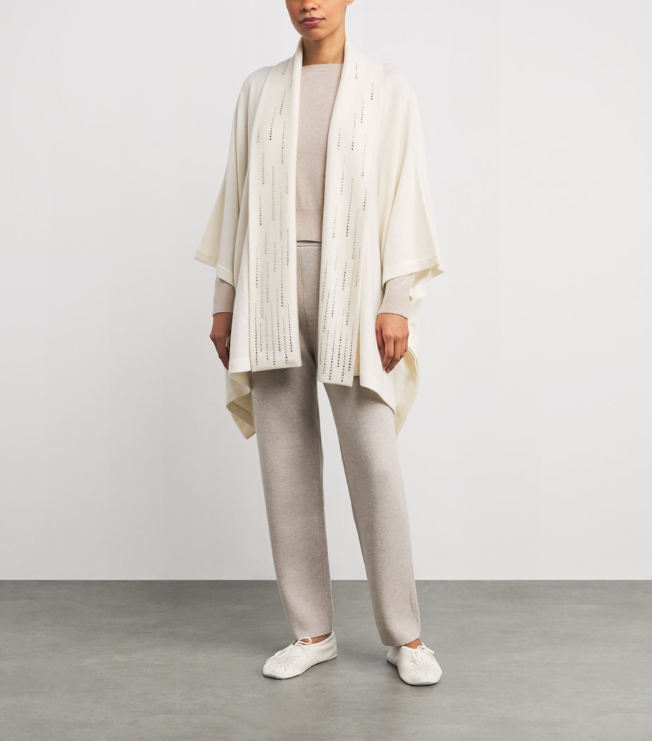 Cashmere Embellished Dolly Slippers WINTER WHITE/SI Image 6