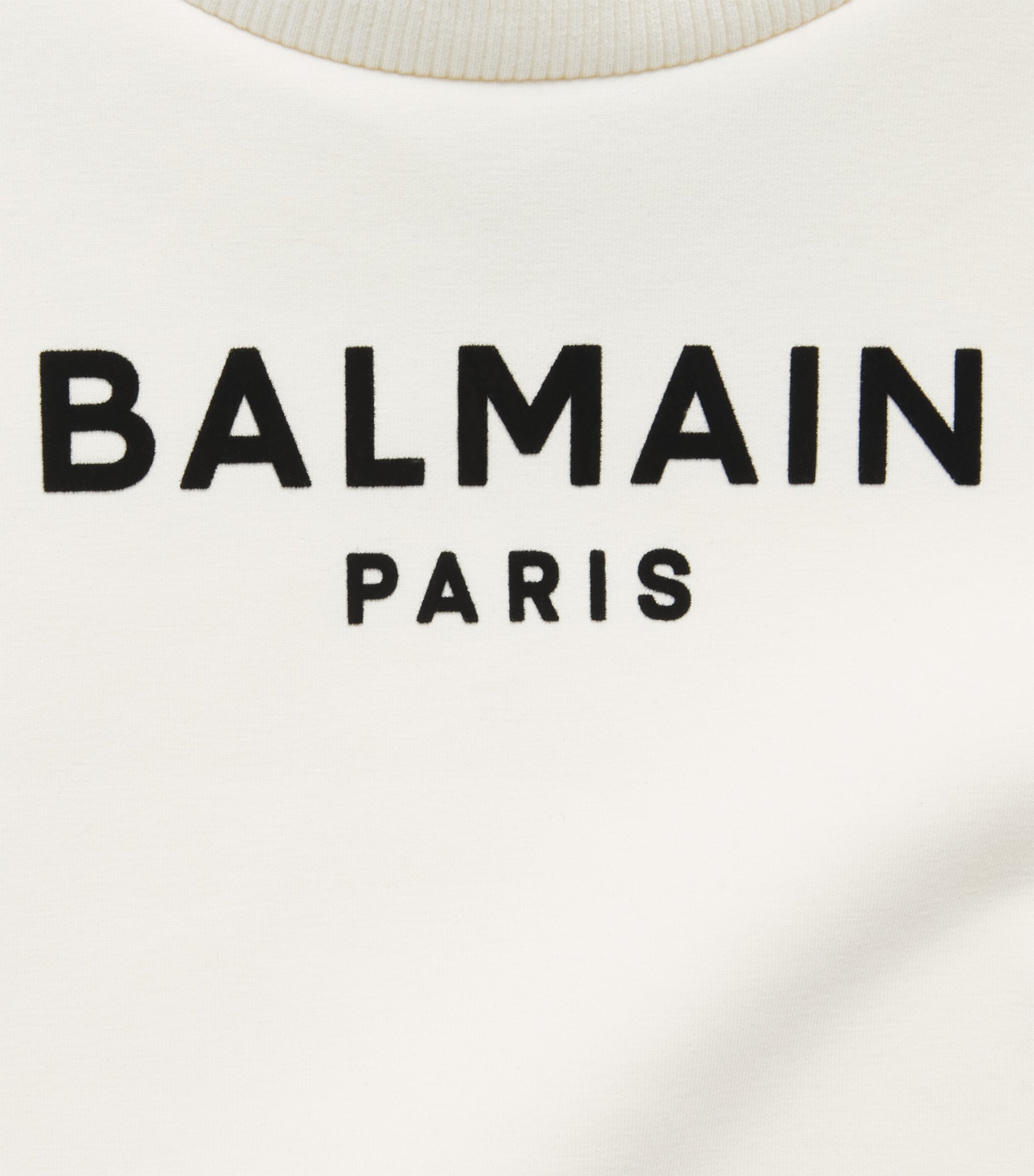 Balmain Kids Jersey Logo Sweatshirt (6-14 Years) Ivory/black Image 2