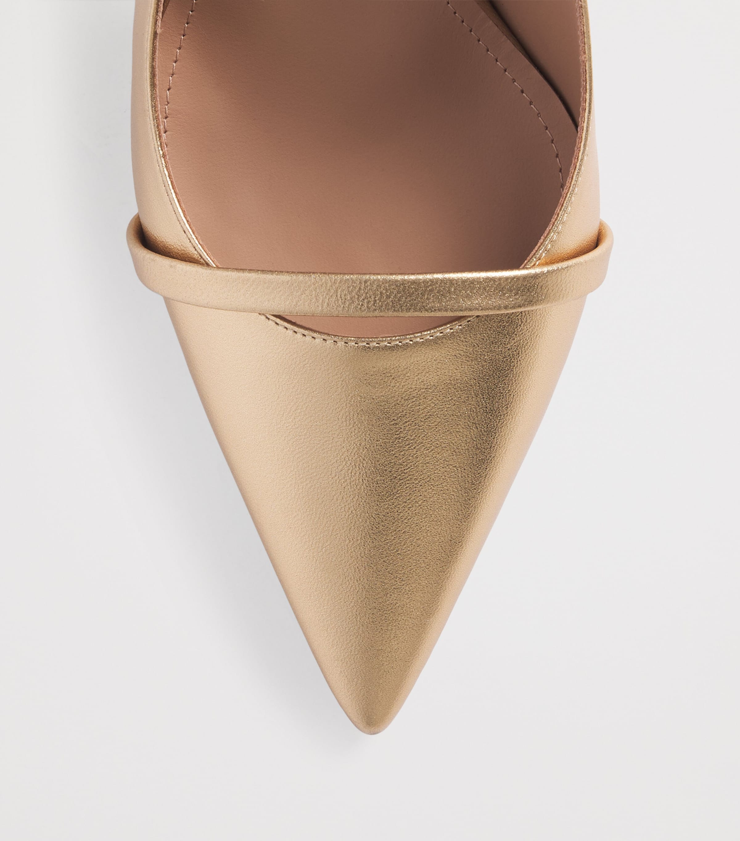 Malone Souliers x Harrods Metallic Leather Schiffer Slingback Pumps 70 Antique Gold Image 6