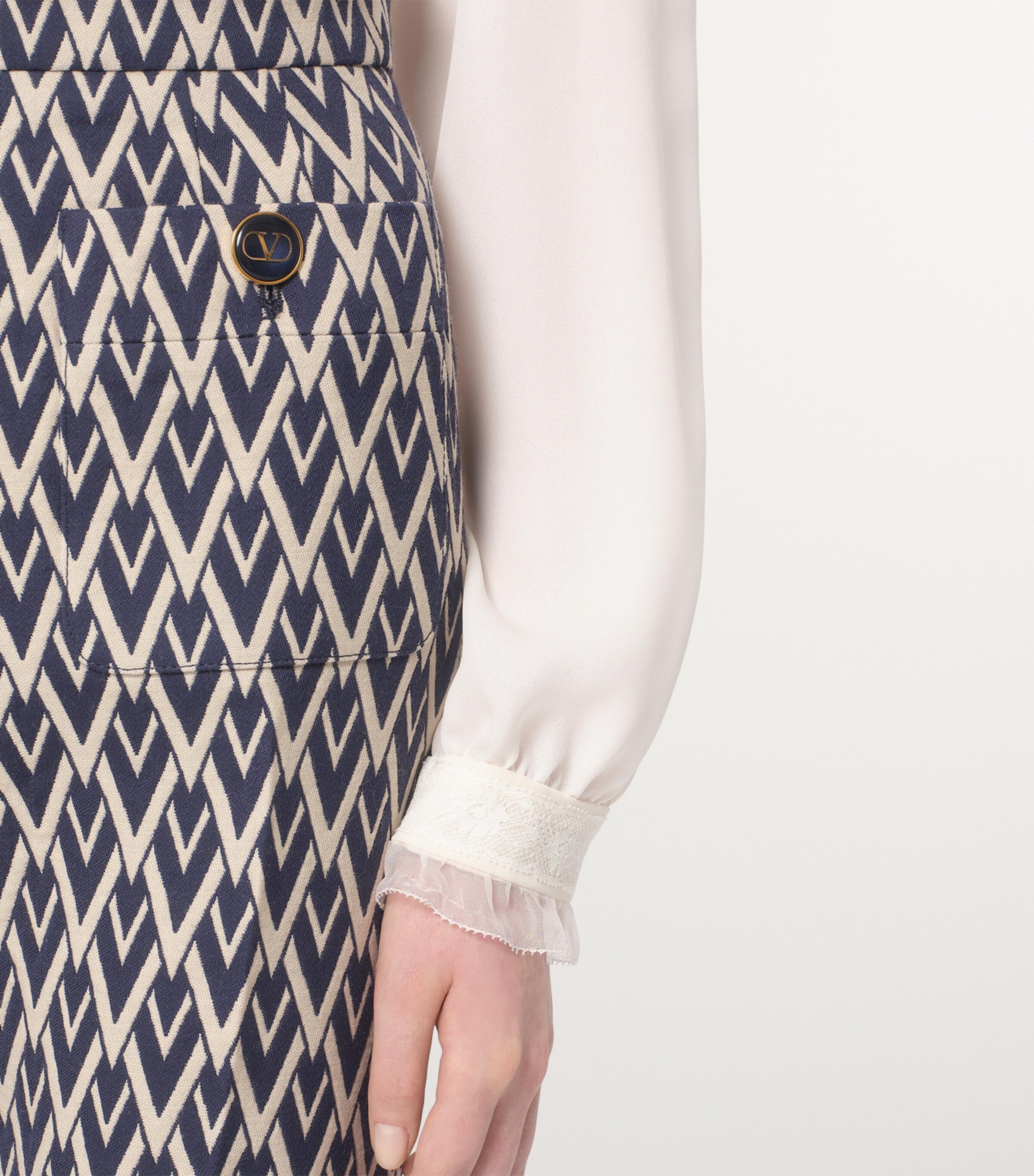 Valentino Wool Jacquard Trousers | Harrods UK