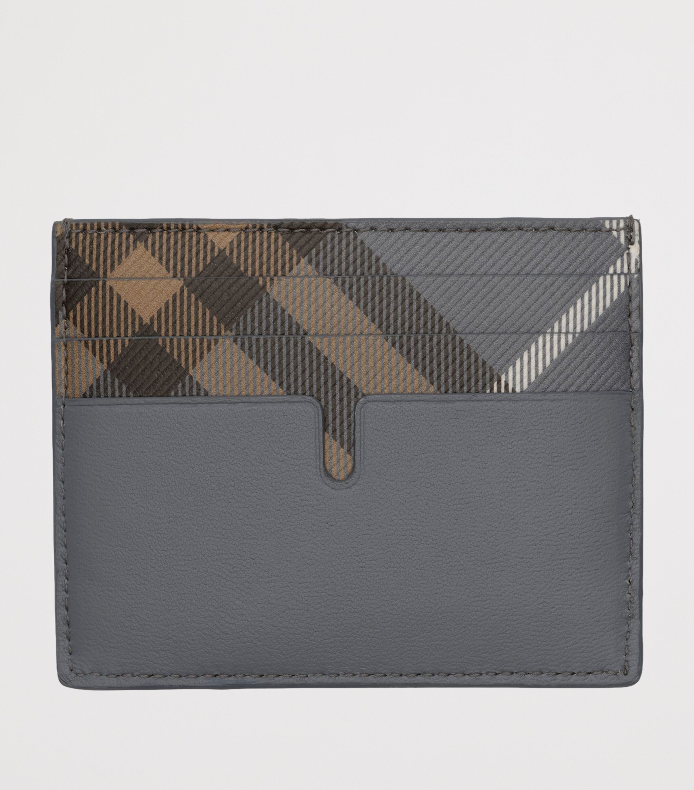 Burberry Leather Pop Check Card Holder Wave Blue Image 2