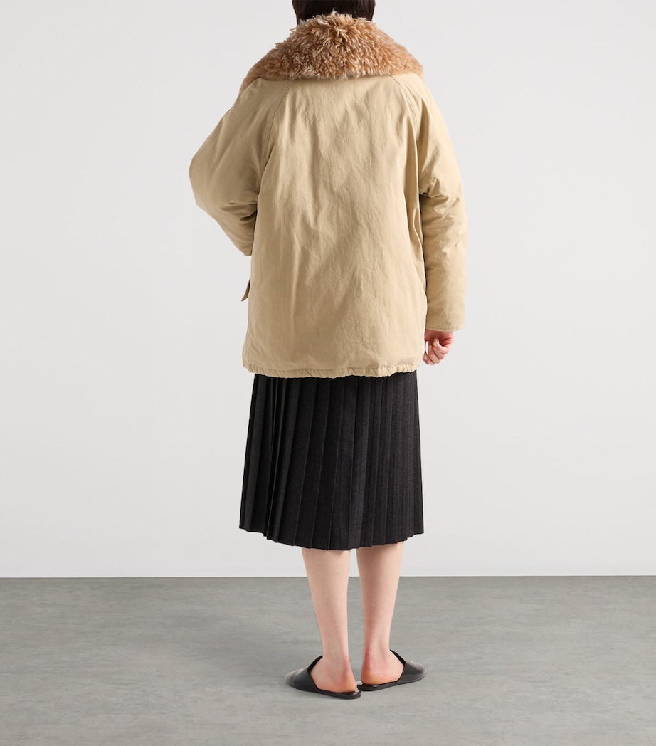 Wool Pleated Midi Skirt F0308 Image 5