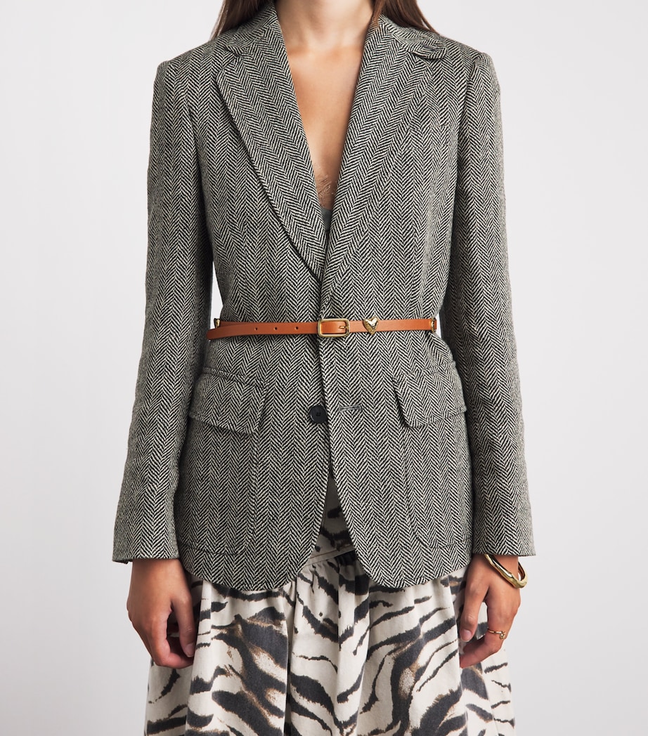 Claudie Pierlot Calfskin Belt Camel Image 2