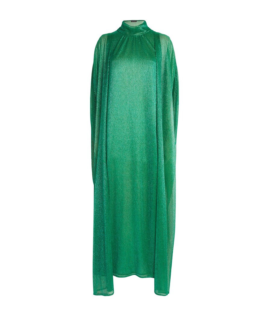 Metallic Cape Maxi Dress 236 BILLIARD Image 1