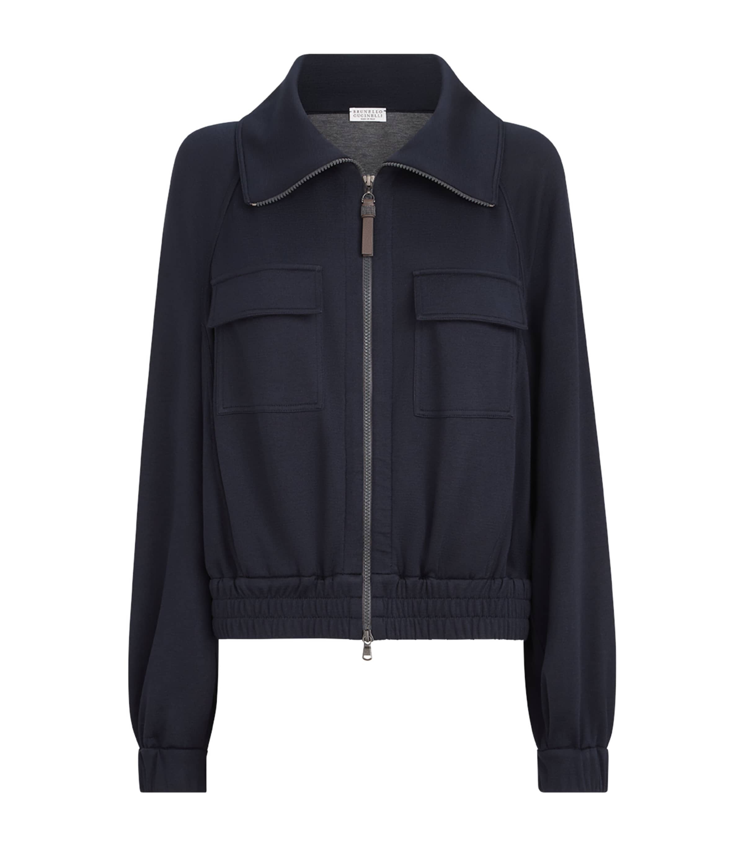 Brunello Cucinelli Womens Cotton-Silk Interlock Cardigan Image 1