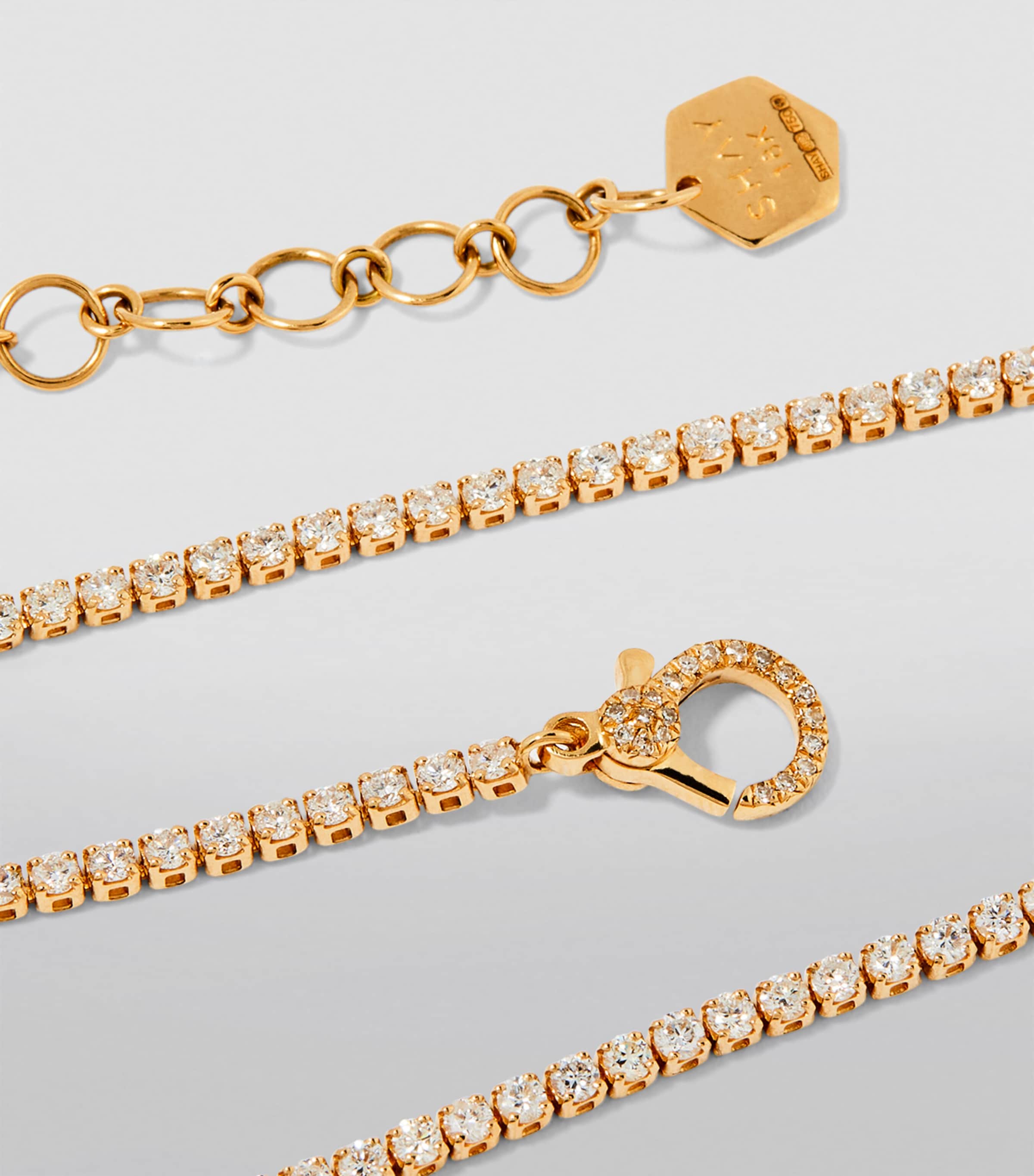 SHAY Yellow Gold and Diamond Single Thread Necklace Yellow Gold Image 2