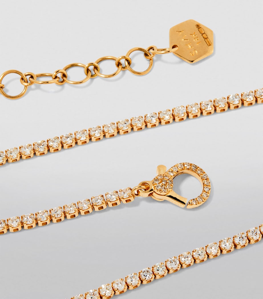 SHAY Yellow Gold and Diamond Single Thread Necklace Yellow Gold Image 2