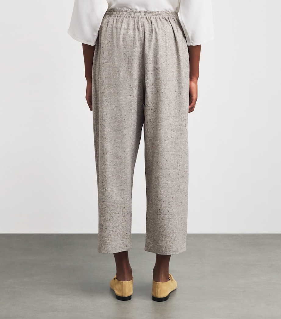 Wool Japanese Trousers STONE Image 4