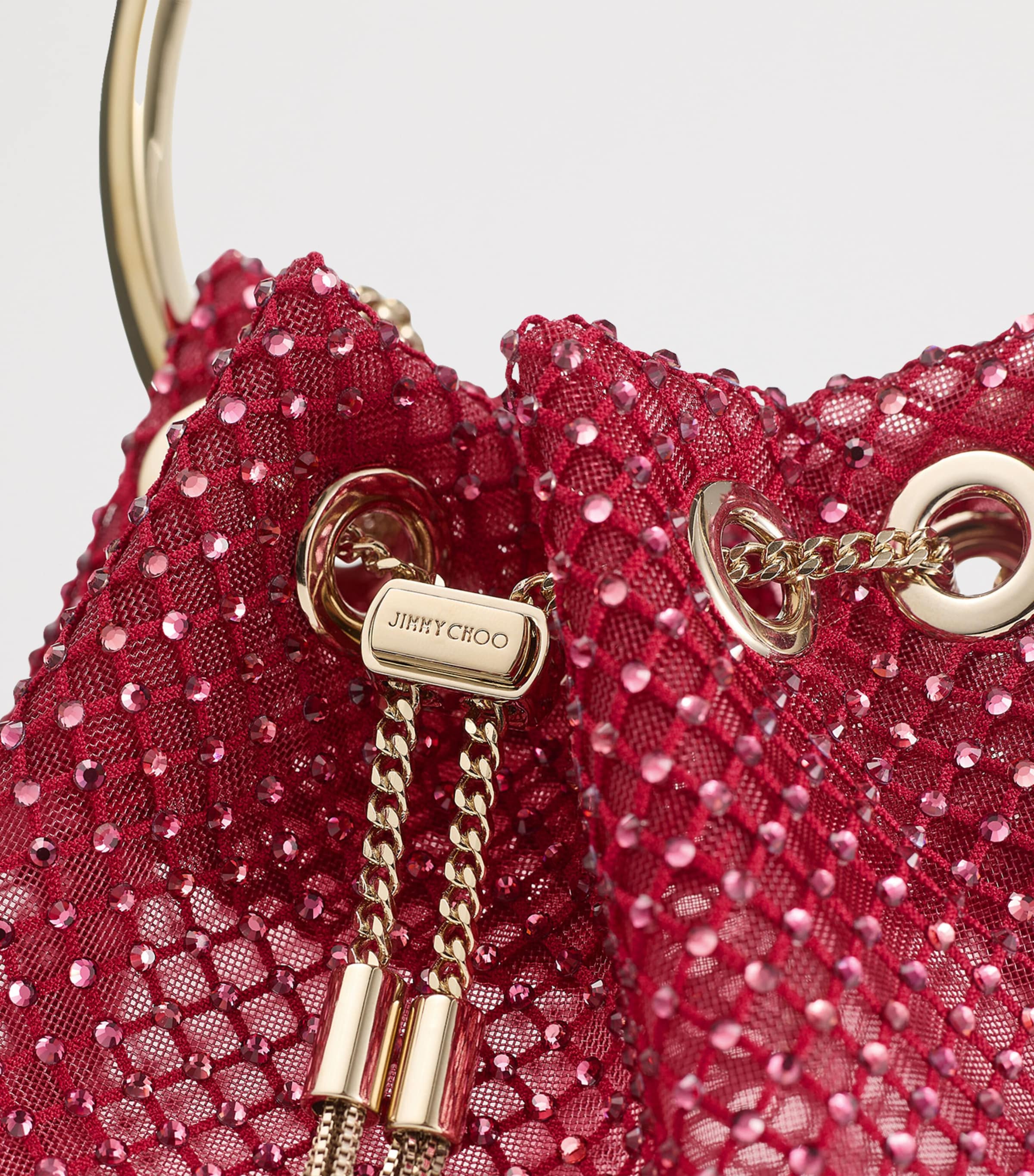 Embellished Bon Bon Top-Handle Bag RUBY RED/LIGHT GOLD Image 3