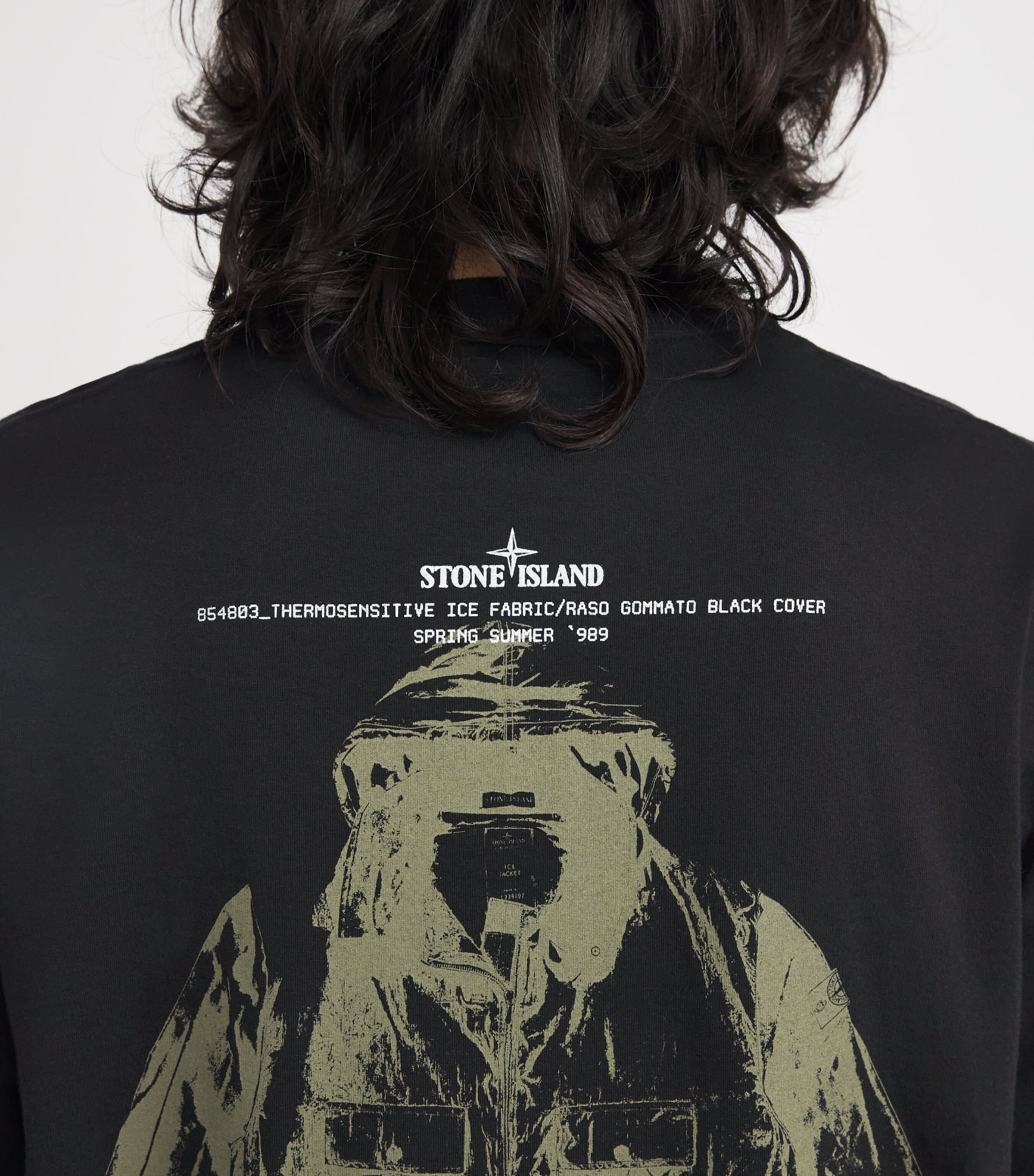 Stone Island Black Cotton Archivio Logo T-Shirt | Harrods UK