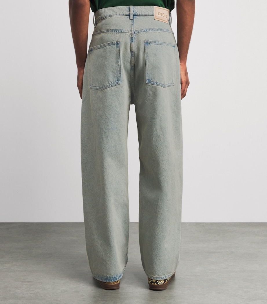 Drôle De Monsieur Mens Dusty Wide-Leg Jeans Dus / Dusty Image 5