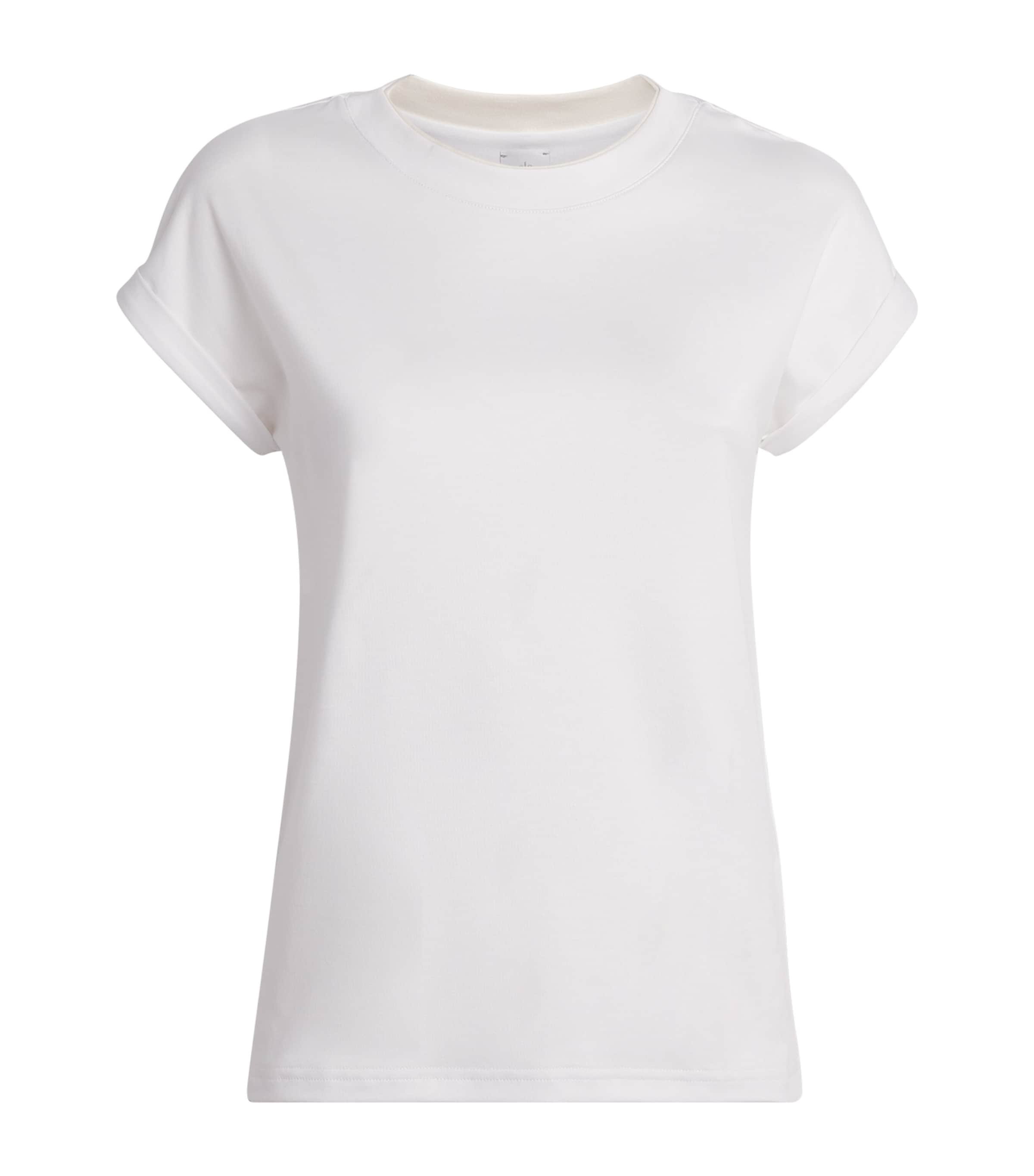 Eleventy Womens Cotton Layered T-Shirt Bianco E Avorio Image 1