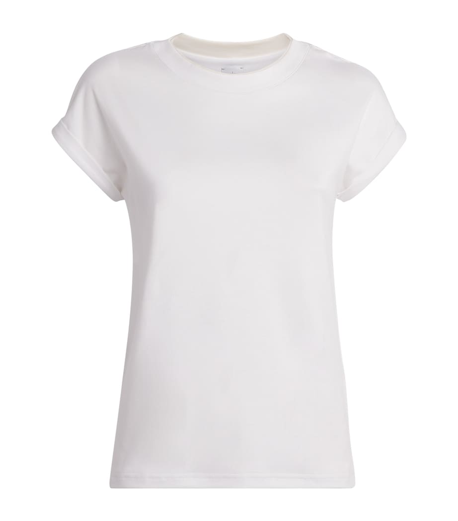 Eleventy Womens Cotton Layered T-Shirt Bianco E Avorio Image 1