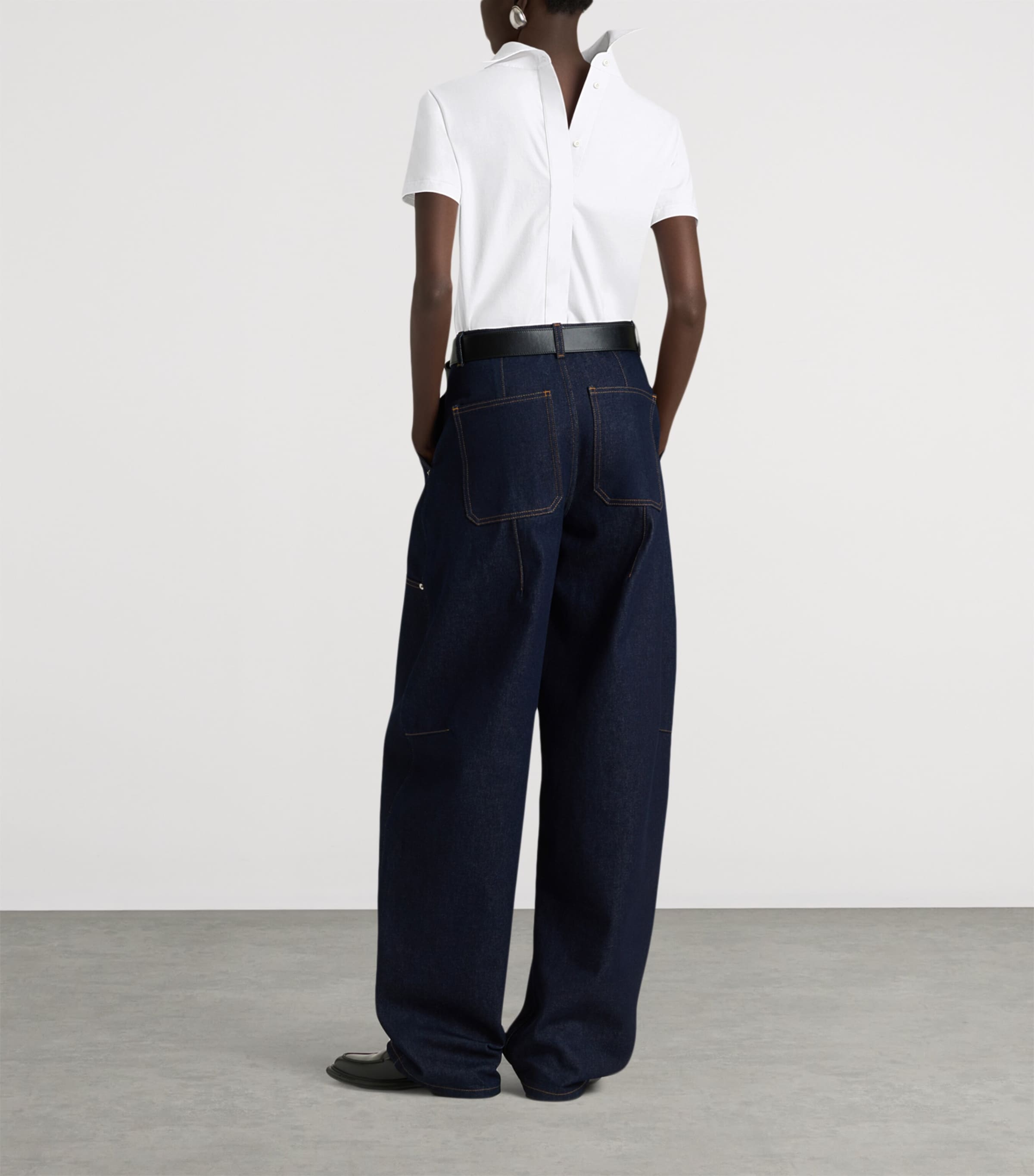 Givenchy Womens Cotton Reverse Collar T-Shirt Image 4