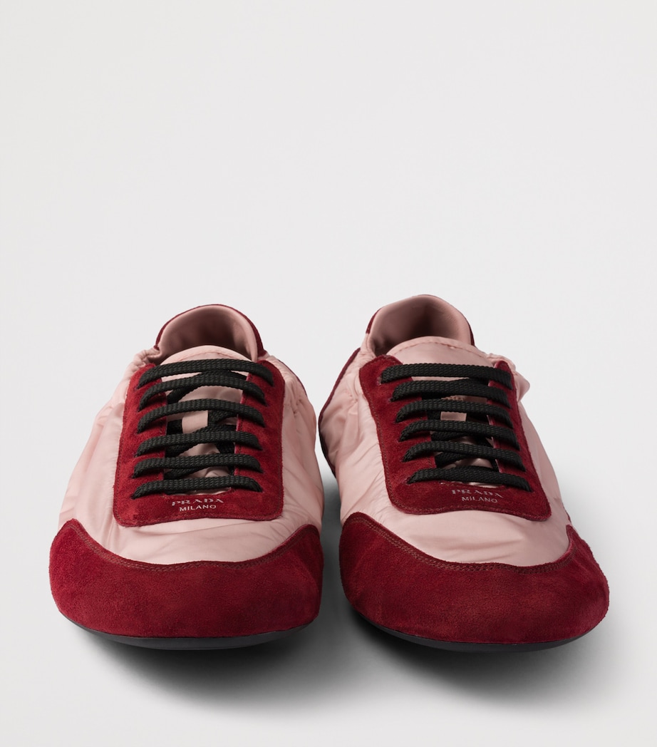 Re-Nylon and Suede Collapse Sneakers F04VD Image 5