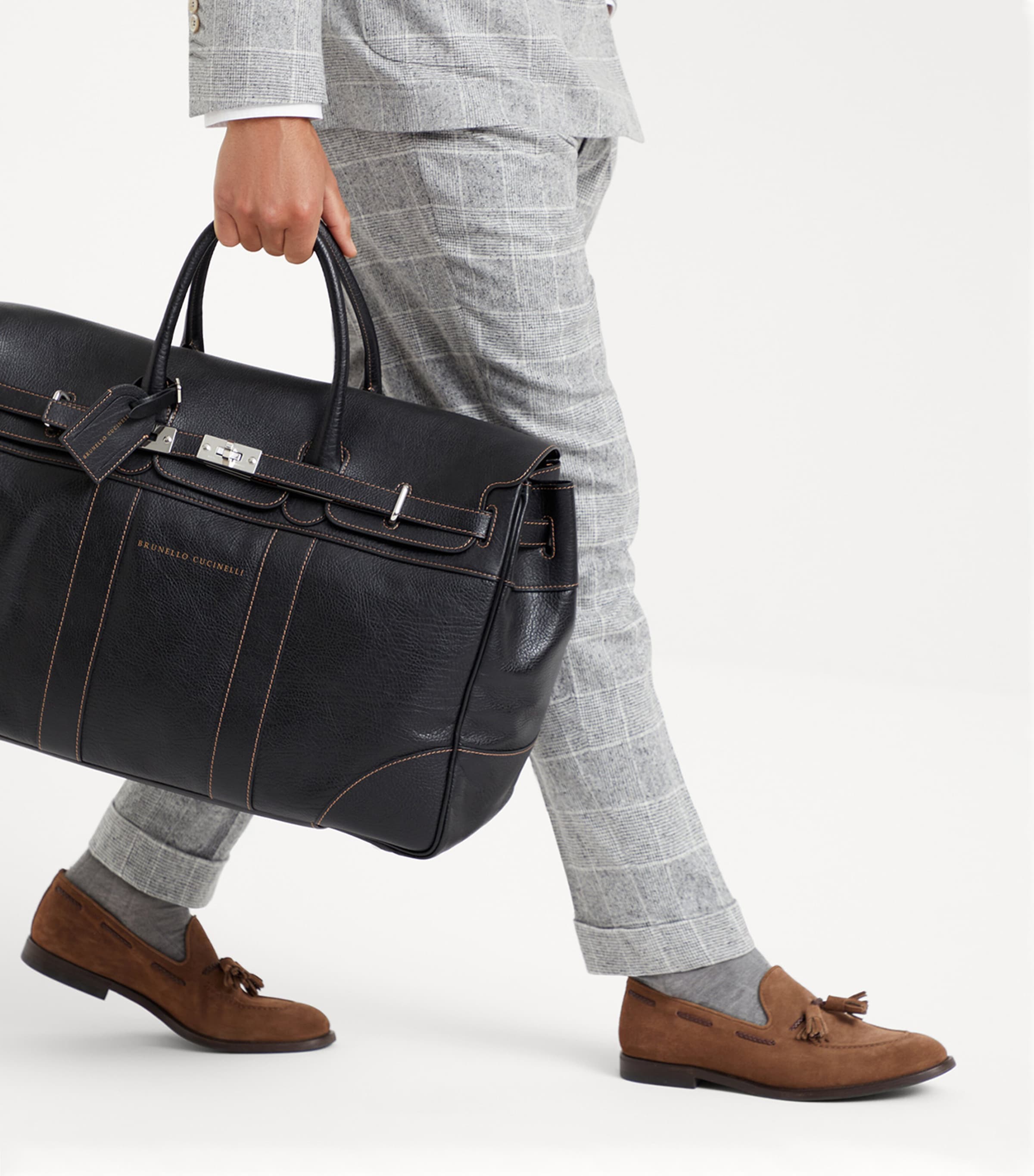 ハンドバッグ Brunello Cucinelli Brunello Cucinelli Soft Leather Medium Ha Brunello Cucinelli Buckle-Fastened Leather Tote Bag | Sendegaro