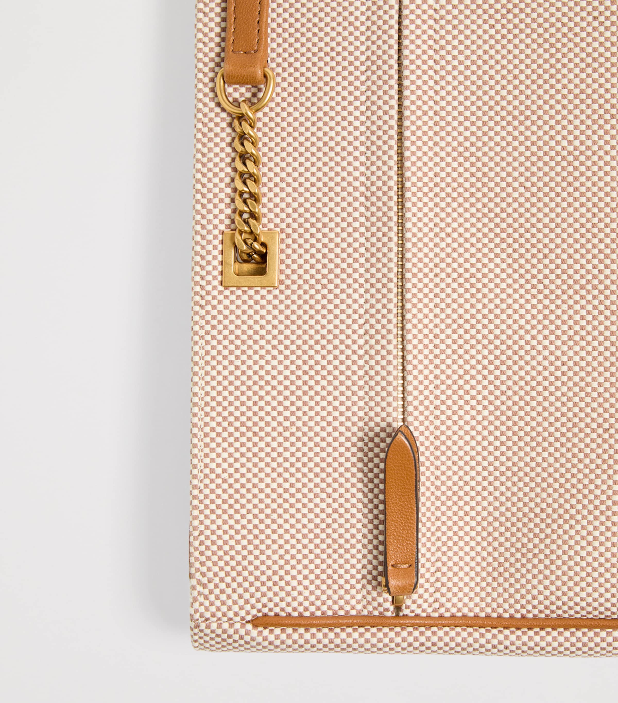 Large Canvas and Leather Viva Superstar Tote Bag 9QR Image 6