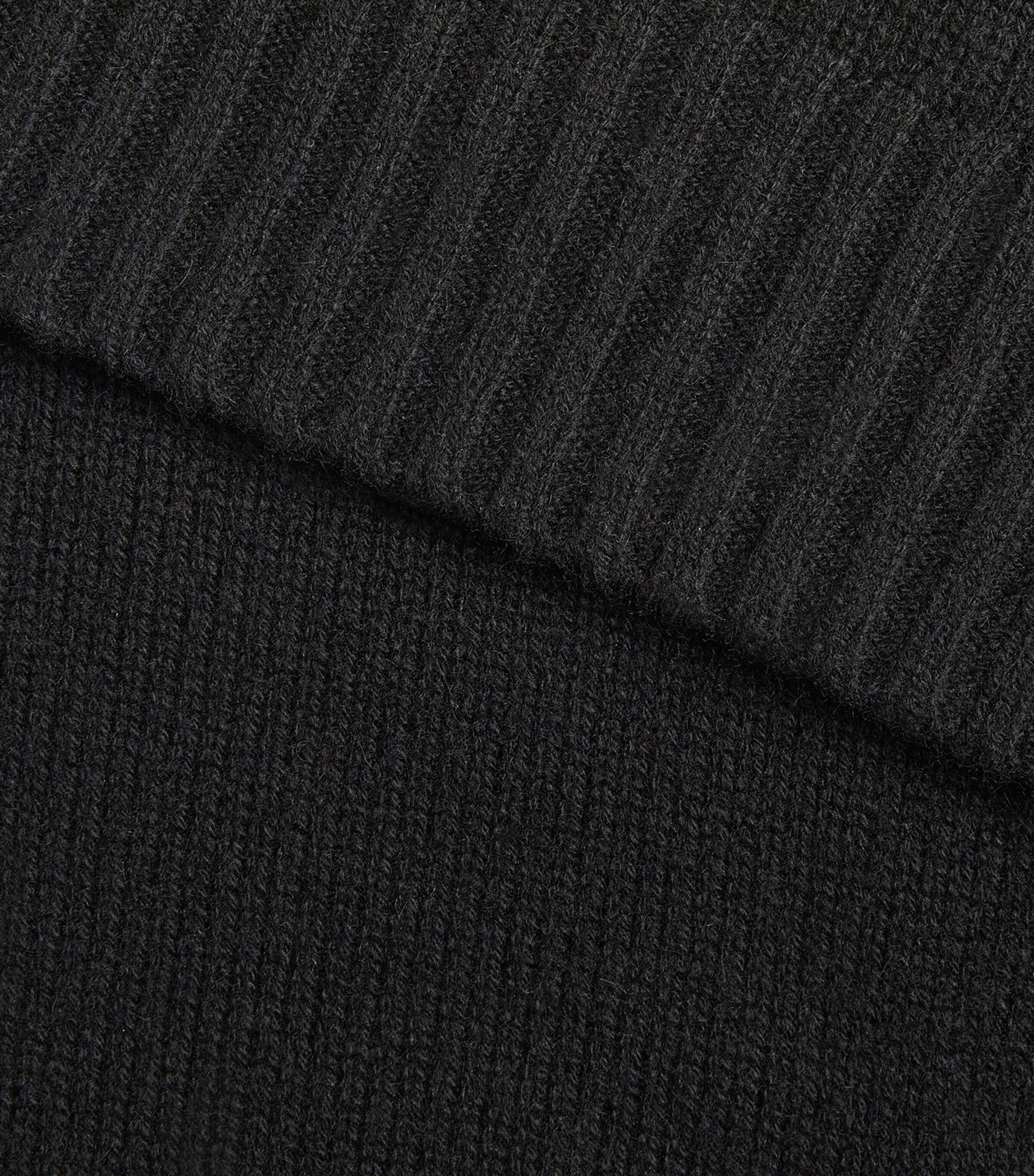 Open Cashmere V-Neck Sweater BLACK Image 5
