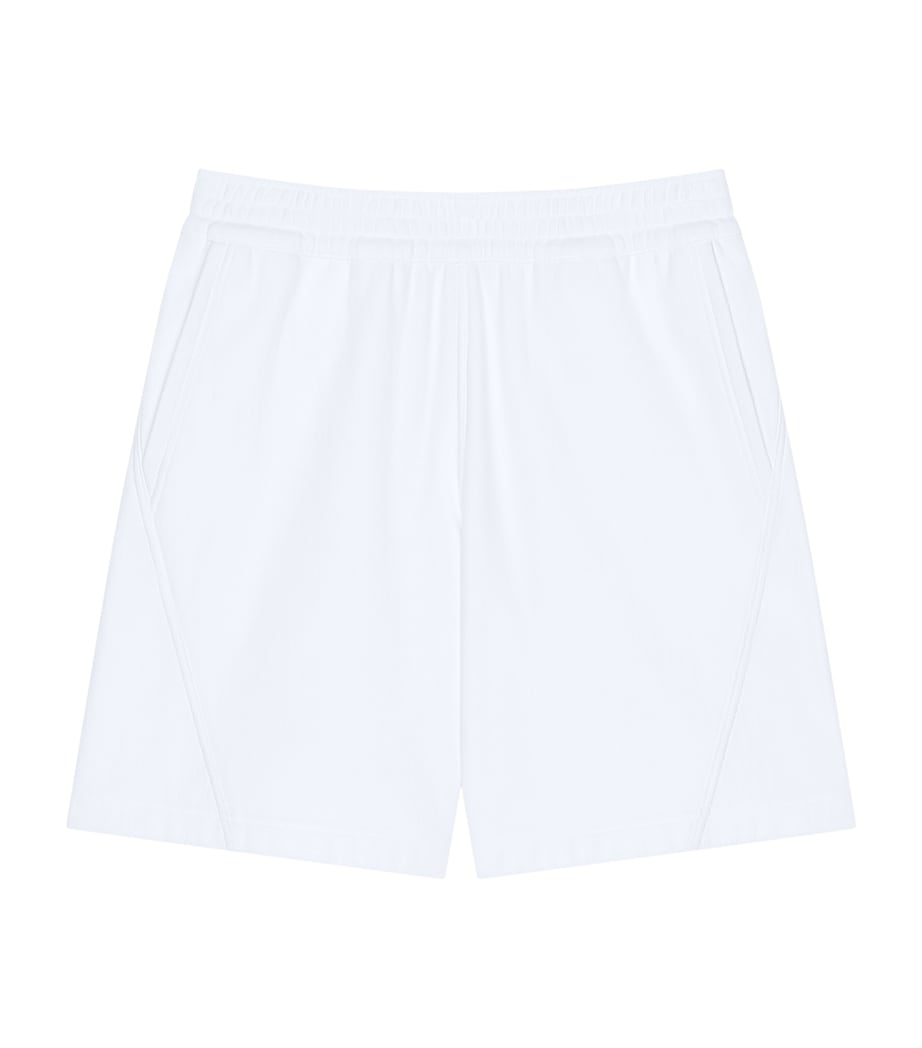 Givenchy Mens Cotton Logo Print Shorts White Image 1