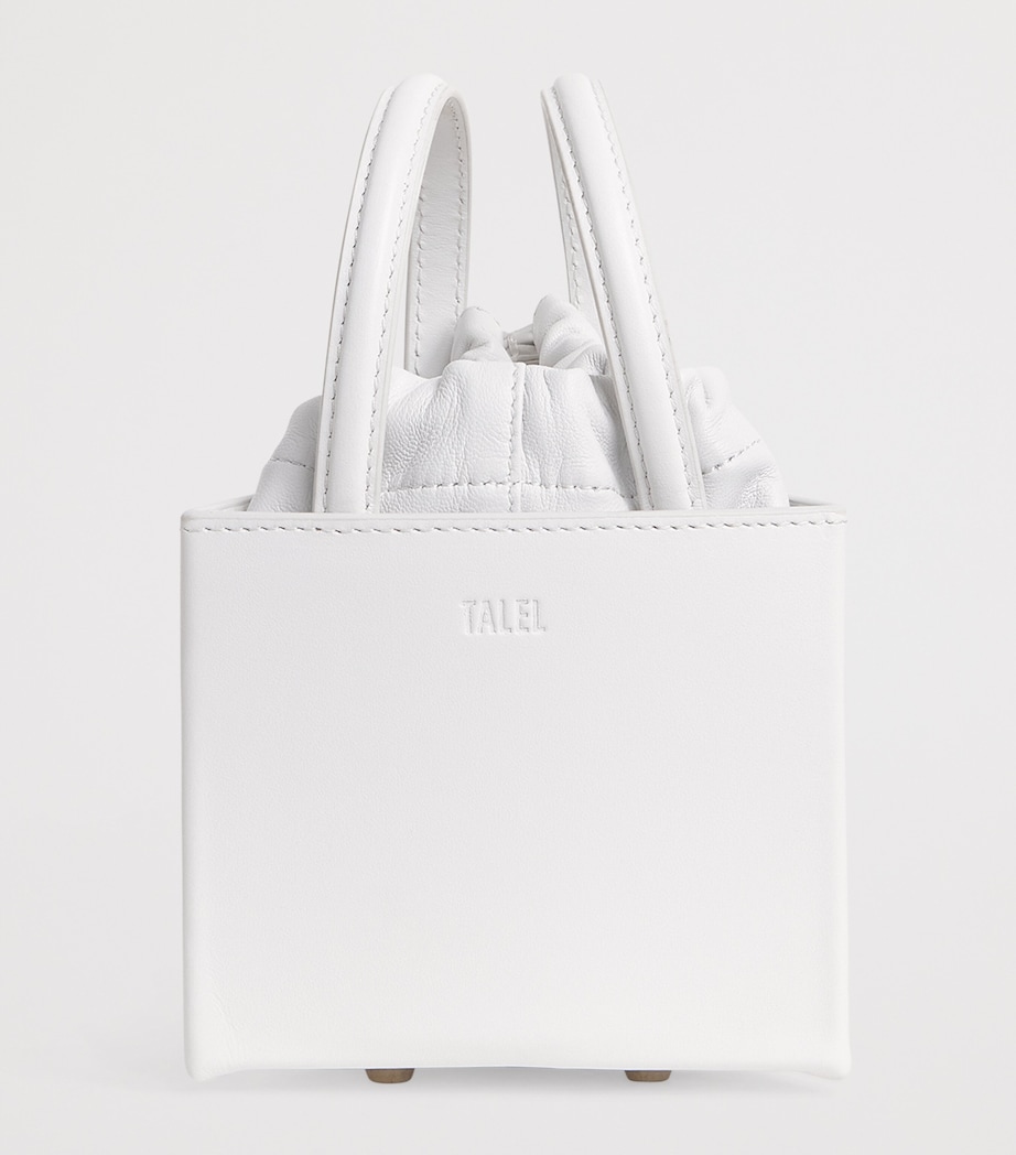 Talel Paris Small Leather Triangle Bag White Image 3