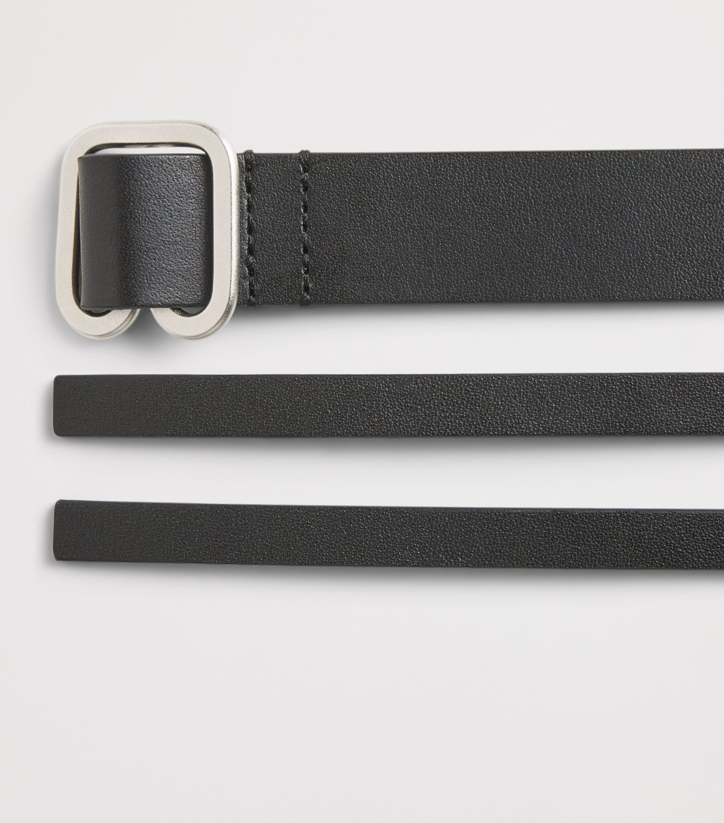 Issey Miyake Leather Fork Belt Black Image 3