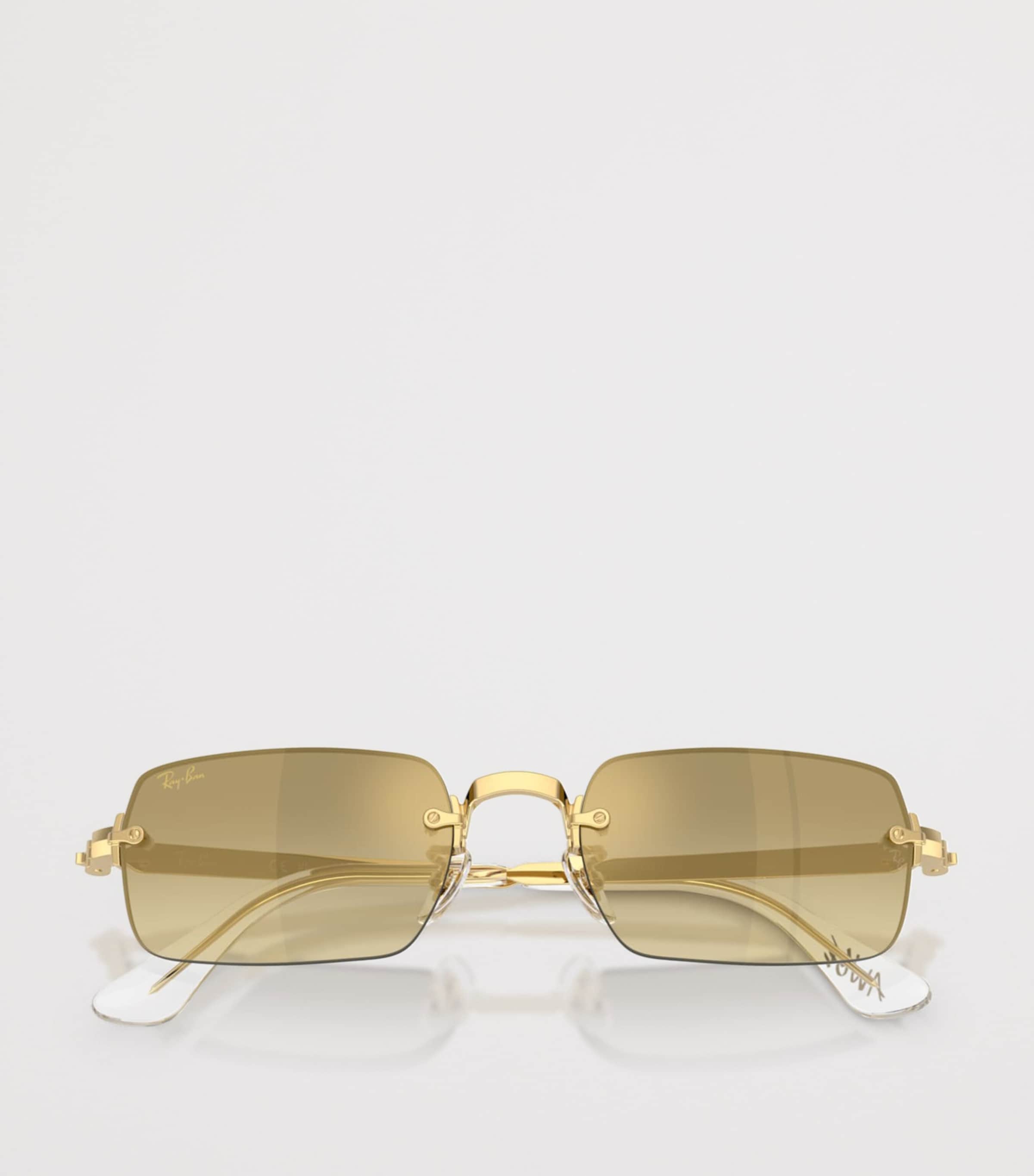 Ray-Ban By A$AP Rocky Rectangle Sunglasses Gold Image 5