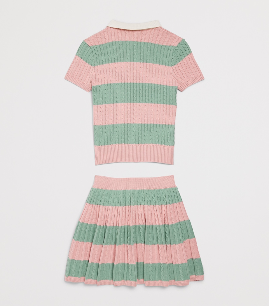 Ralph Lauren Kids Cotton Polo Shirt and Skirt Set (6-14 Years) Adirondack Rose Mlti Image 2
