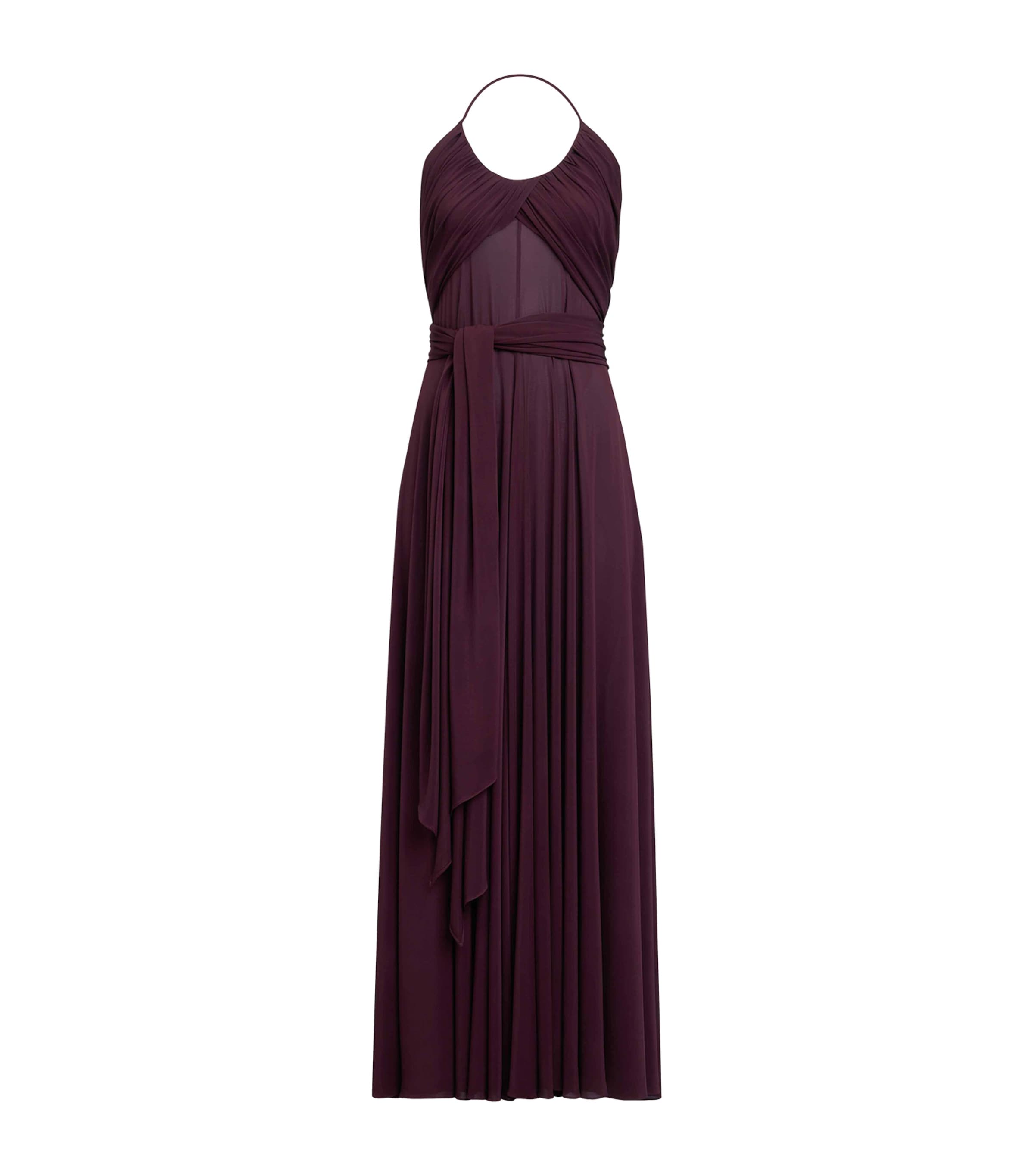 Alaïa Halterneck Maxi Dress In Red