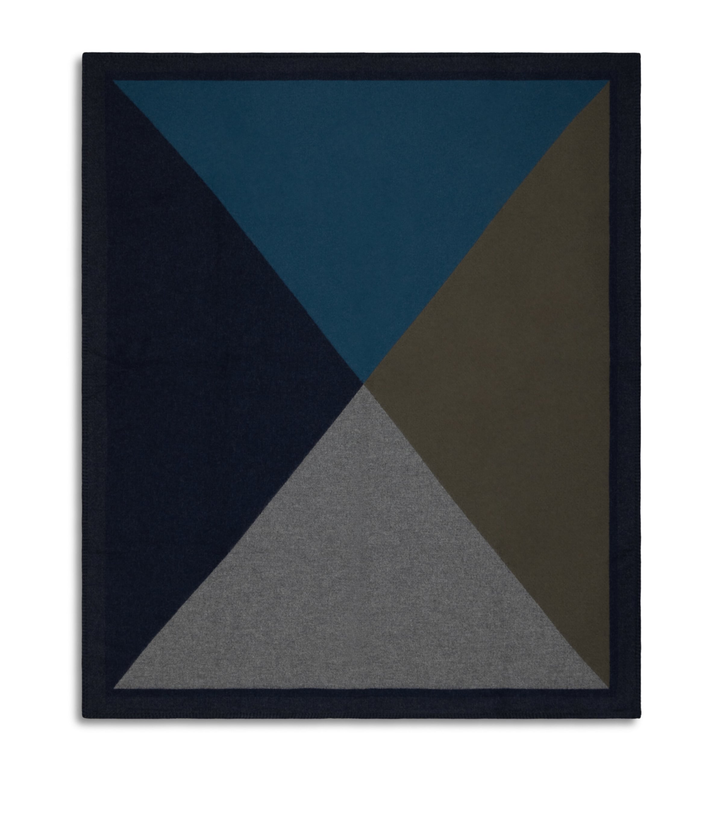 Begg x Co Lambswool-Cashmere Vivian Envelope Blanket (140cm x 180cm) Denim Green Image 1