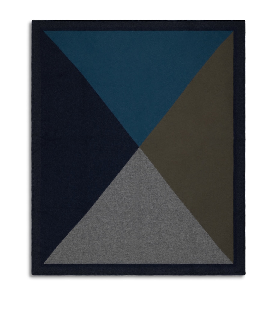 Begg x Co Lambswool-Cashmere Vivian Envelope Blanket (140cm x 180cm) Denim Green Image 1