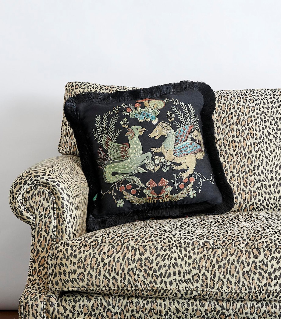 Medium Jacquard Phantasia Tapestry Cushion (45cm x 45cm) CELADON Image 2