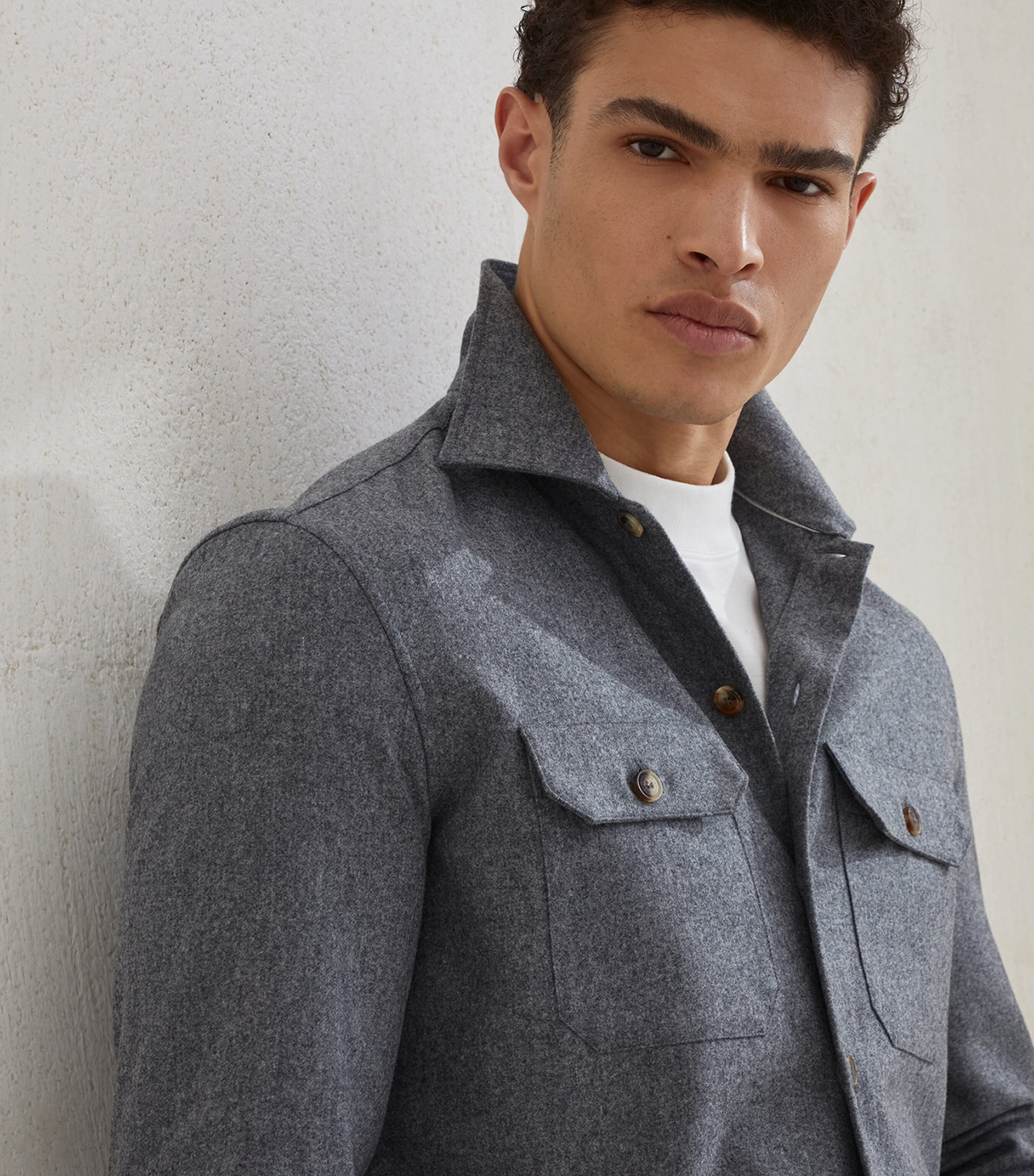 Virgin Wool Overshirt C003 Image 6